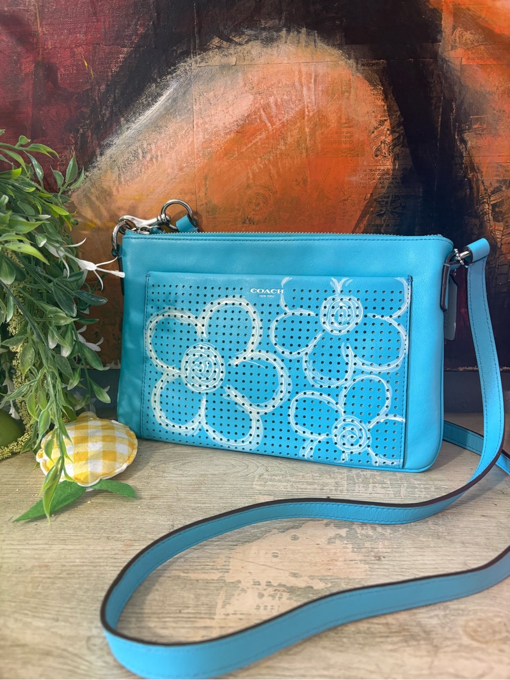 Upcycle Floral Coach Handpainted